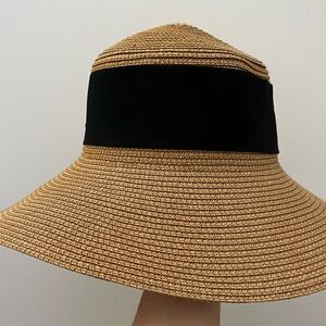 Aqua Straw Wicker Women's Wide Brim Sun Hat